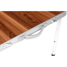 Stolik turystyczny stół składany kemping brązowy blat 120x60 cm MultiGarden