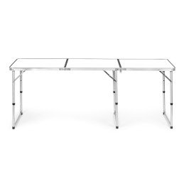 Stolik turystyczny stół składany kemping biały blat 180x60 cm MultiGarden