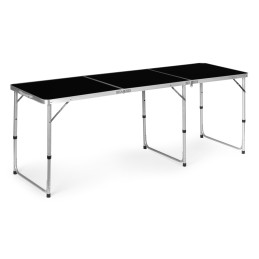 Stolik turystyczny stół składany kemping czarny blat 180x60 cm MultiGarden