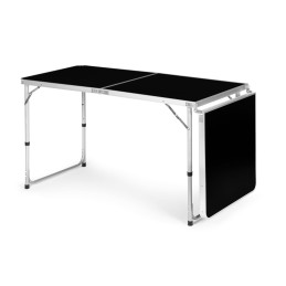 Stolik turystyczny stół składany kemping czarny blat 180x60 cm MultiGarden