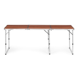 Stolik turystyczny stół składany kemping brązowy blat 180x60 cm MultiGarden