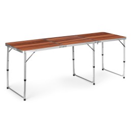 Stolik turystyczny stół składany kemping brązowy blat 180x60 cm MultiGarden