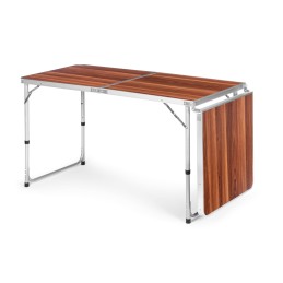 Stolik turystyczny stół składany kemping brązowy blat 180x60 cm MultiGarden