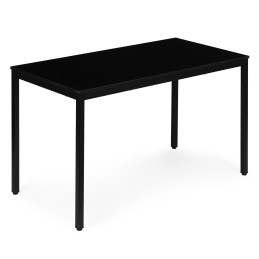 Stół do kuchni jadalni dla 4-5 osób biurko komputerowe 120x60 cm czarny ModernHome