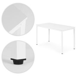 Stół do kuchni jadalni dla 4-5 osób biurko komputerowe 120x60 cm biały ModernHome