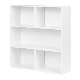 Nowoczesny regał stojący do salonu i sypialni 3 poziomy biały ModernHome