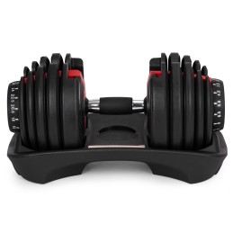 Hantel regulowany żeliwny z podstawką obciążenie 2,5-24 kg MOVEPRO