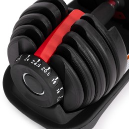 Hantel regulowany żeliwny z podstawką obciążenie 2,5-24 kg MOVEPRO