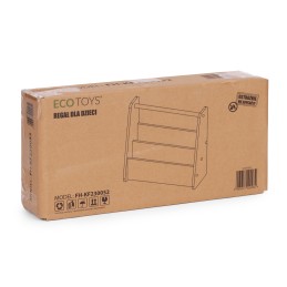 Biblioteczka dziecięca Montessori regał na książki organizer 2 poziomy biały ECOTOYS