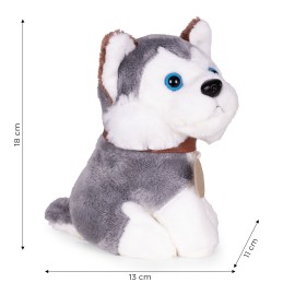 Pluszowy piesek w torebce husky maskotka dla dziecka + szczotka do pielęgnacji