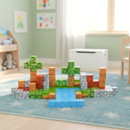 Klocki magnetyczne konstrukcyjne zestaw dla dzieci 87 elementów sześciany