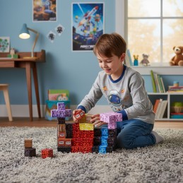 Klocki magnetyczne konstrukcyjne dla dzieci zestaw 86 elementów sześciany