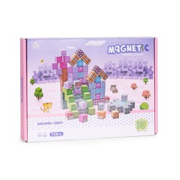 Klocki magnetyczne konstrukcyjne dla dzieci zestaw 113 elementów