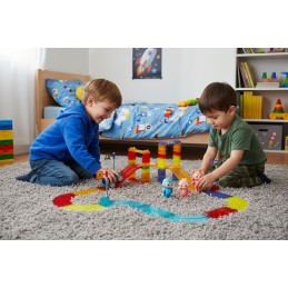 Tor dla aut klocki magnetyczne komplet 154 elementy autka LED