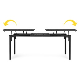Stół ogrodowy rozkładany 180-240 cm do 12 os. stal HDPE szary MultiGarden