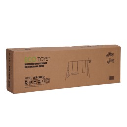 Plac zabaw dla dzieci huśtawka ogrodowa 4w1 kosz do koszykówki bocianie gniazdo ECOTOYS
