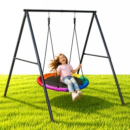 Huśtawka ogrodowa dla dzieci bocianie gniazdo 100 cm stalowy stelaż ECOTOYS