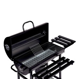 Grill węglowy ogrodowy z pokrywą termometr popielnik składane półki MultiGarden