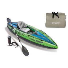 Kajak dmuchany Challenger K1 jednoosobowy wiosła pompka torba INTEX 68305