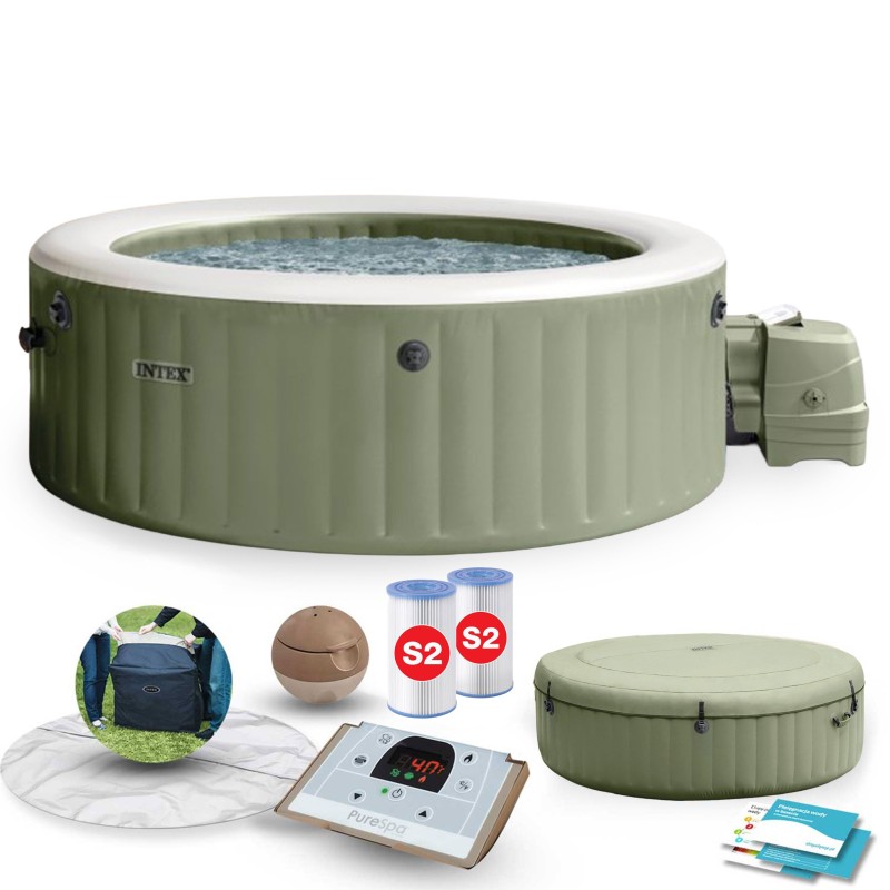 Nadmuchiwane SPA basen z hydromasażem 6 os. 216x71 cm akcesoria premium INTEX 28428NP
