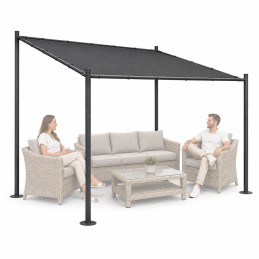 Pergola ogrodowa tarasowa 3x3 m stalowa altana zadaszenie szara MultiGarden