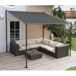 Pergola ogrodowa tarasowa 3x3 m stalowa altana zadaszenie szara MultiGarden