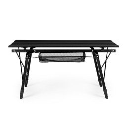 Stolik turystyczny składany 90x50 cm regulacja wysokości torba kosz czarny MultiGarden