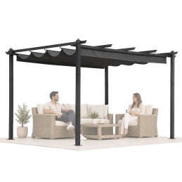 Pergola ogrodowa tarasowa 3x4 m stalowa altana zadaszenie szara MultiGarden