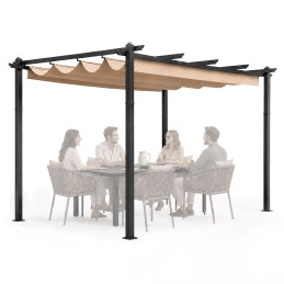 Pergola ogrodowa tarasowa 3x4 m stalowa altana zadaszenie beżowa MultiGarden