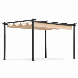 Pergola ogrodowa tarasowa 3x4 m stalowa altana zadaszenie beżowa MultiGarden