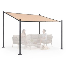 Pergola ogrodowa tarasowa 3x3 m stalowa altana zadaszenie beżowa MultiGarden