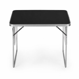 Stolik turystyczny 120x60 cm składany w walizkę 2 półki czarny MultiGarden