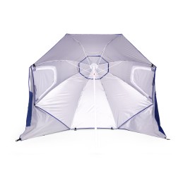 Parasol plażowy 2w1 namiot ze ściankami regulowany 125-200 cm niebieski MultiGarden