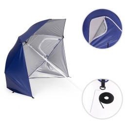 Parasol plażowy 2w1 namiot ze ściankami regulowany 125-200 cm niebieski MultiGarden