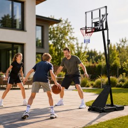 Kosz do koszykówki regulowany do 305 cm wolnostojący tablica obręcz MOVEPRO