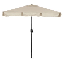 Prostokątny duży parasol ogrodowy skośny łamany z korbą beżowy 200x130 cm MultiGarden