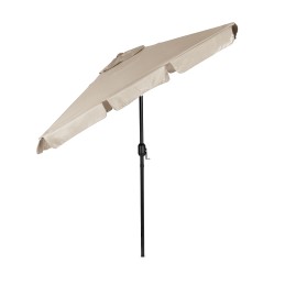 Prostokątny duży parasol ogrodowy skośny łamany z korbą beżowy 200x130 cm MultiGarden