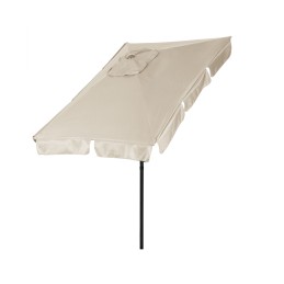 Prostokątny duży parasol ogrodowy skośny łamany z korbą beżowy 200x130 cm MultiGarden