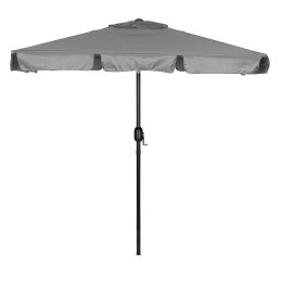 Prostokątny duży parasol ogrodowy skośny łamany z korbą szary 200x130 cm MultiGarden