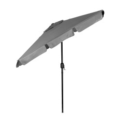 Prostokątny duży parasol ogrodowy skośny łamany z korbą szary 200x130 cm MultiGarden