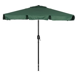 Prostokątny duży parasol ogrodowy skośny łamany z korbą zielony 200x130 cm MultiGarden