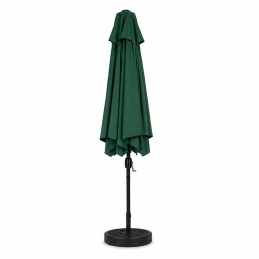 Prostokątny duży parasol ogrodowy skośny łamany z korbą zielony 200x130 cm MultiGarden