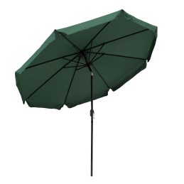 Parasol ogrodowy duży 3 m skośny łamany z korbą zielony MultiGarden