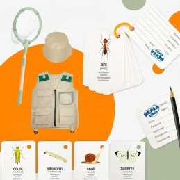 WOOPIE Discovery Zestaw Małego Odkrywcy Lornetka Kompas Siatka na Owady Motyle Latarka