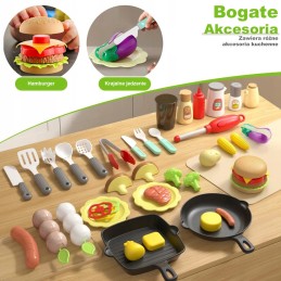 WOOPIE Grill Barbecue Kuchnia Ogrodowa Interaktywna Para LED Zestaw XL 41 el.