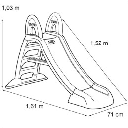 FEBER Zjeżdżalnia Ogrodowa "Plus" Ślizg Wodny 152 cm