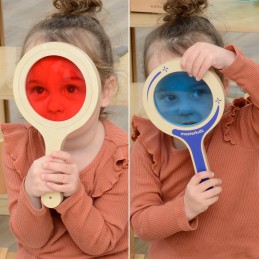 MASTERKIDZ 5 Drewnianych Paletek Lupy z Kolorowymi Soczewkami