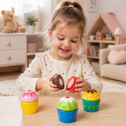 Viga Drewniane Ciasteczka Babeczki  4szt