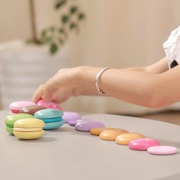 VIGA Drewniane Ciastka Kolorowe Ciasteczka Zestaw Makaroników 8 szt