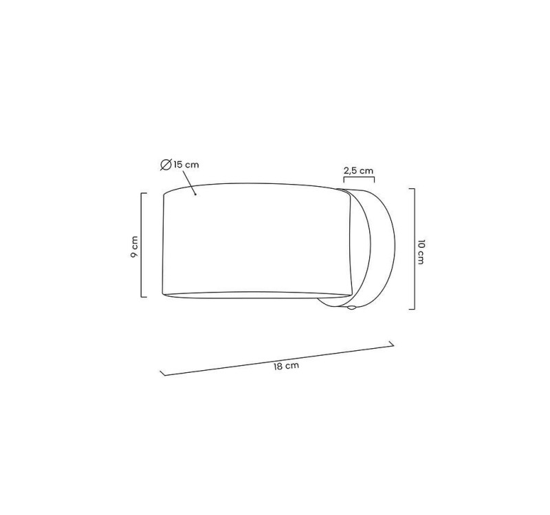 MOOSEE lampa ścienna ARRO czarna